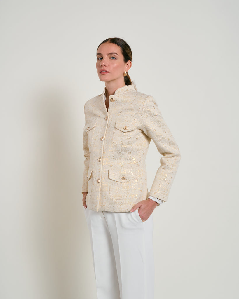 Amélie Gold Button Blazer