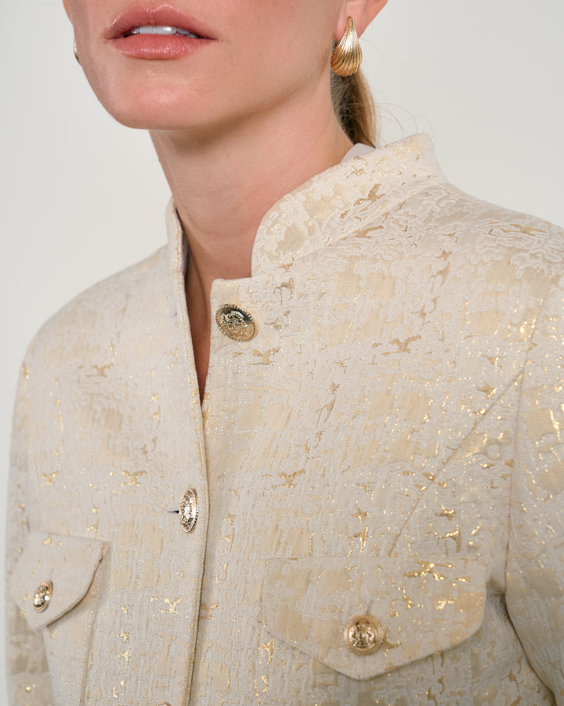 Amélie Gold Button Blazer