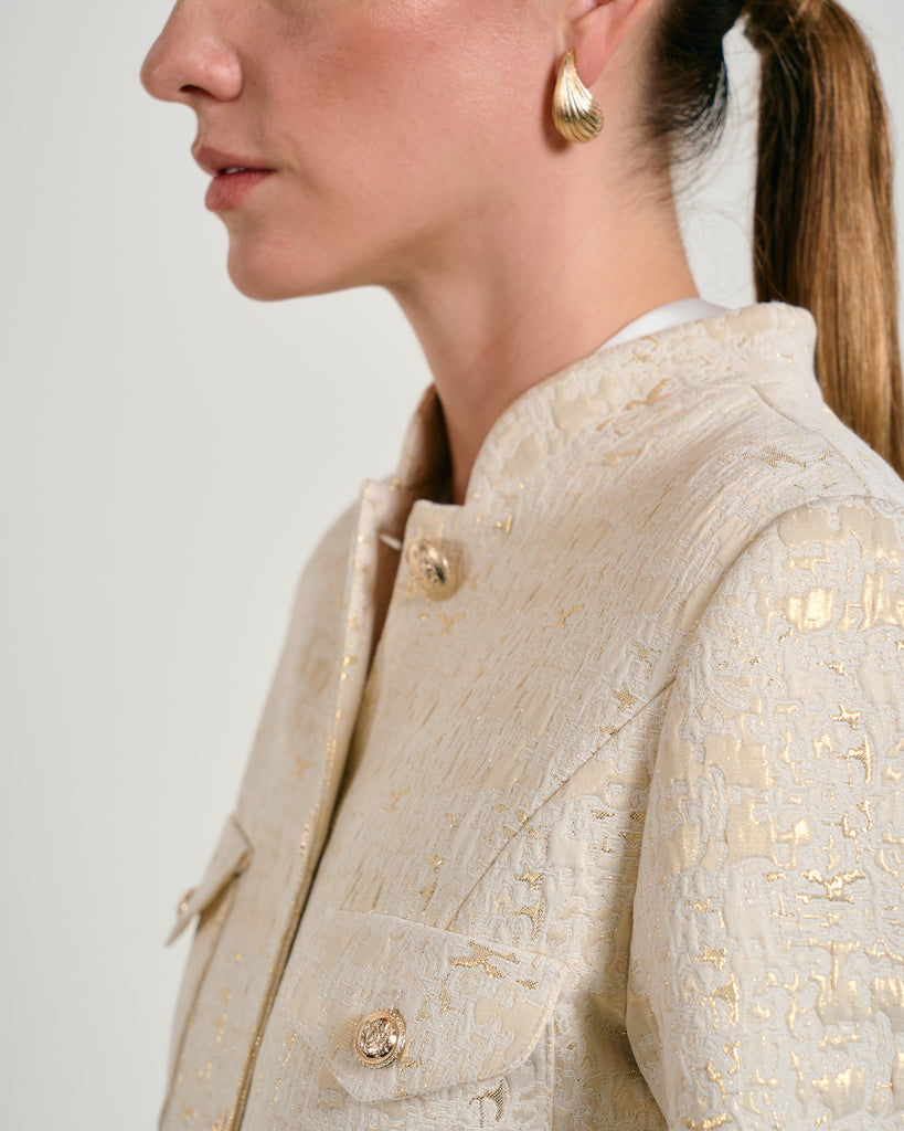 Amélie Gold Button Blazer